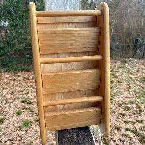 Vtg MCM Kamenstein Wooden 3 Tier Mail Organizer Bill Sorter Letter Holder